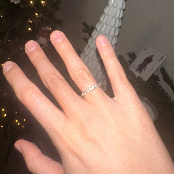 Swarovski Matrix Vittore ring Round cut, White, Rhodium plated - Picture 2 of 7